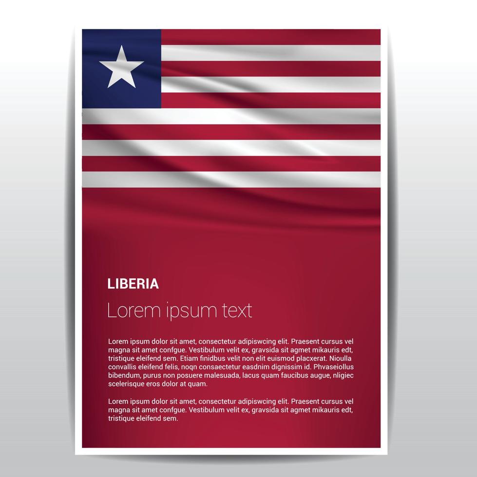 Liberia flaggor design vektor