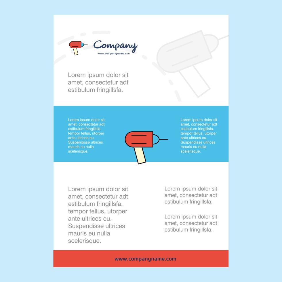 vorlagenlayout für bohrunternehmensprofil jahresbericht präsentationen broschüre broschüre vektorhintergrund vektor