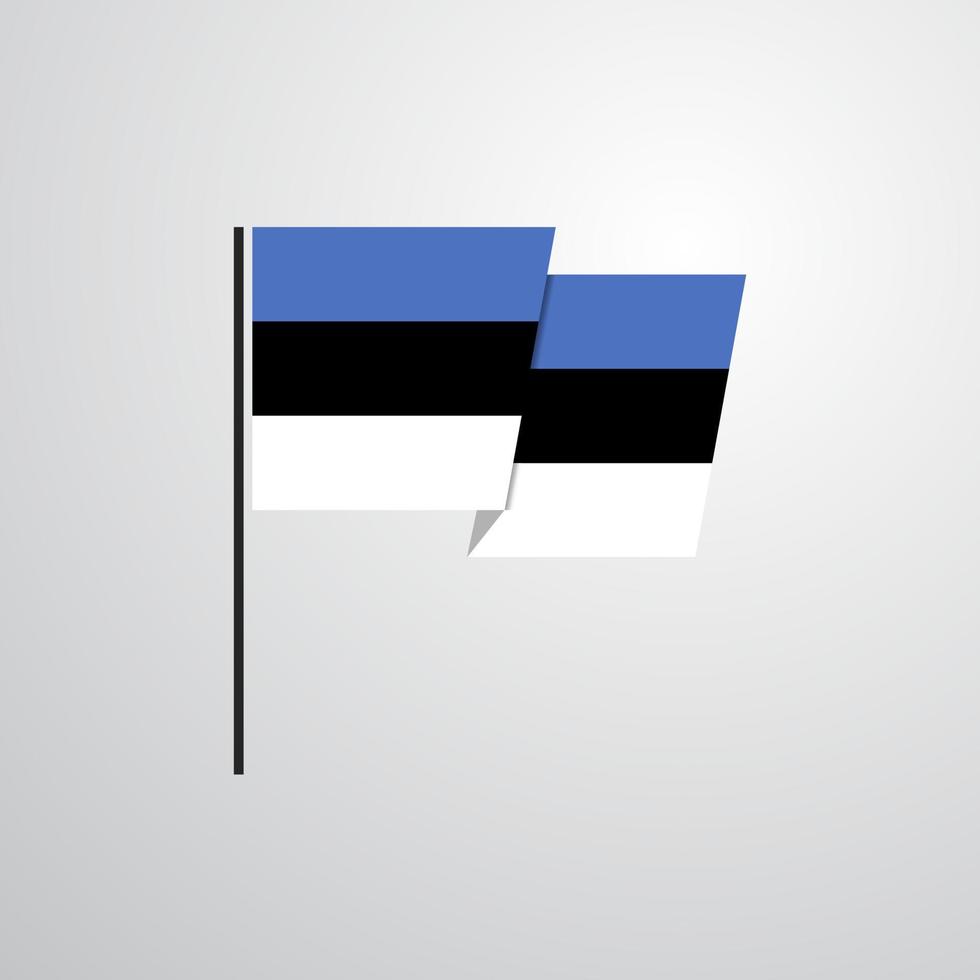 estland wehende flaggendesignvektor vektor