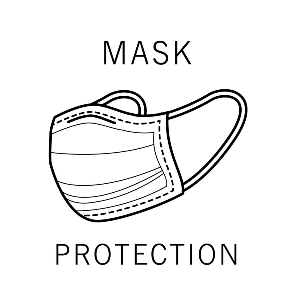 ikon för medicinsk maskskydd vektor