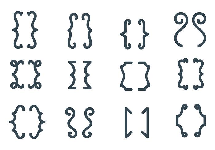 Freie Bracket Icons Vector