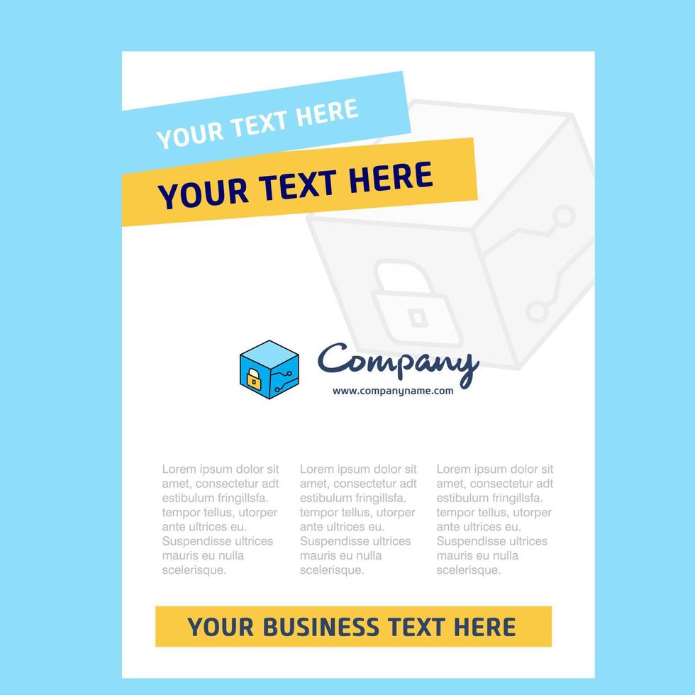kub titel sida design för företag profil årlig Rapportera presentationer folder broschyr vektor bakgrund