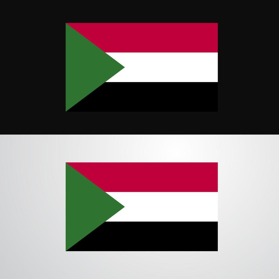 Banner-Design der Sudan-Flagge vektor