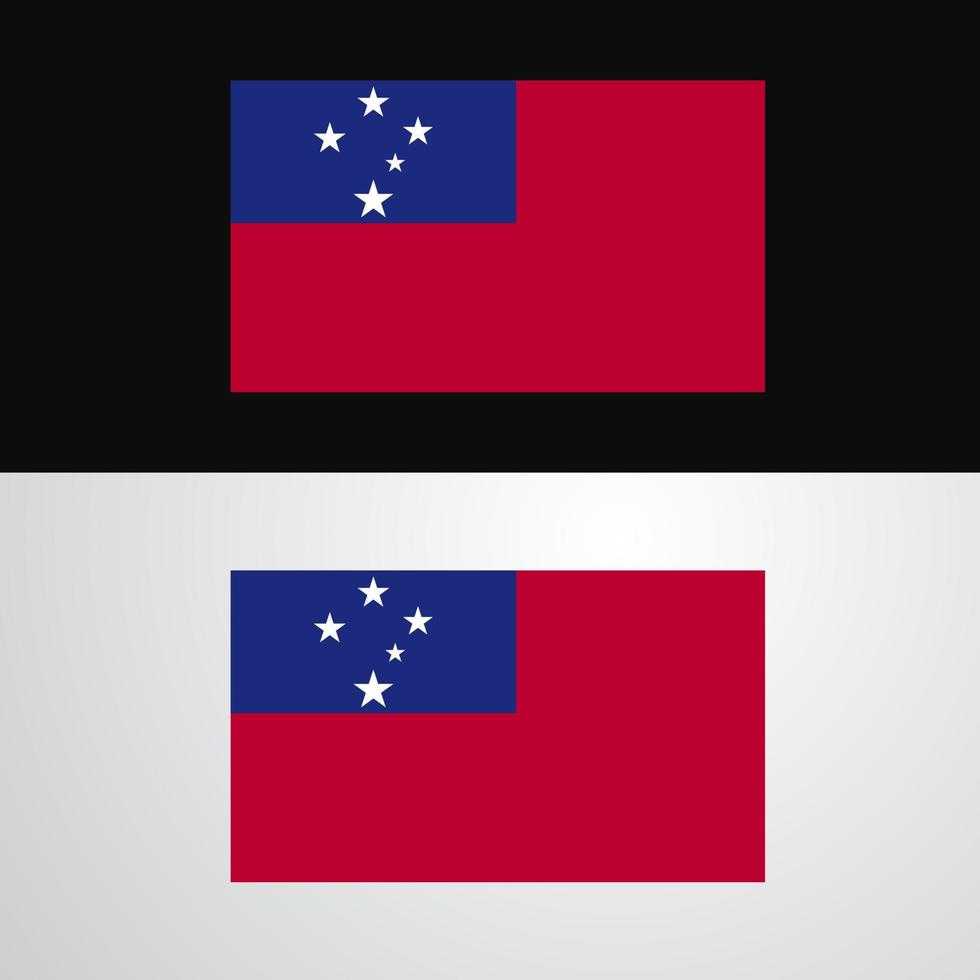 Samoa-Flaggen-Banner-Design vektor