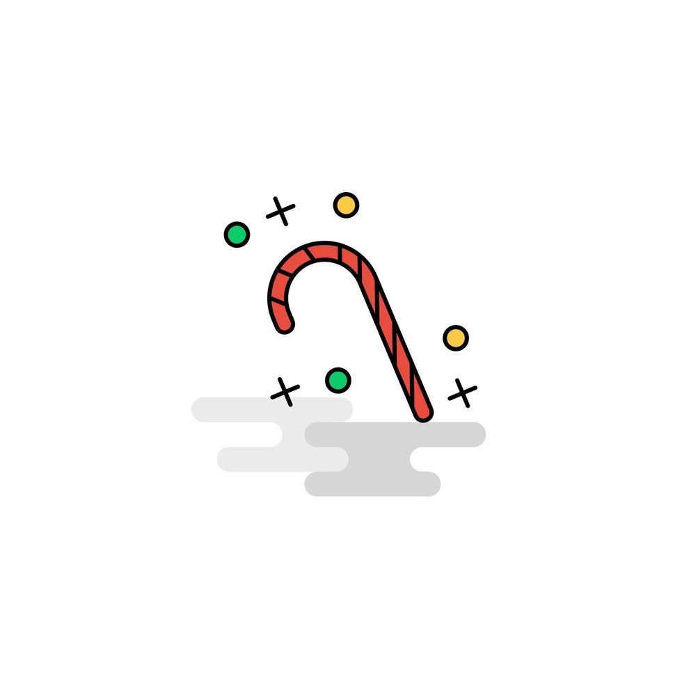 Flacher Weihnachtsbonbon-Symbolvektor vektor