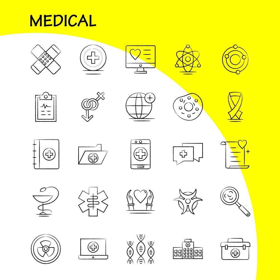 medizinische handgezeichnete symbole für infografiken mobiles uxui-kit und druckdesign umfassen lunge medizinischer körperteil wissenschaft medizin gesundheit medizinische sammlung modernes infografik-logo und piktogramm vektor