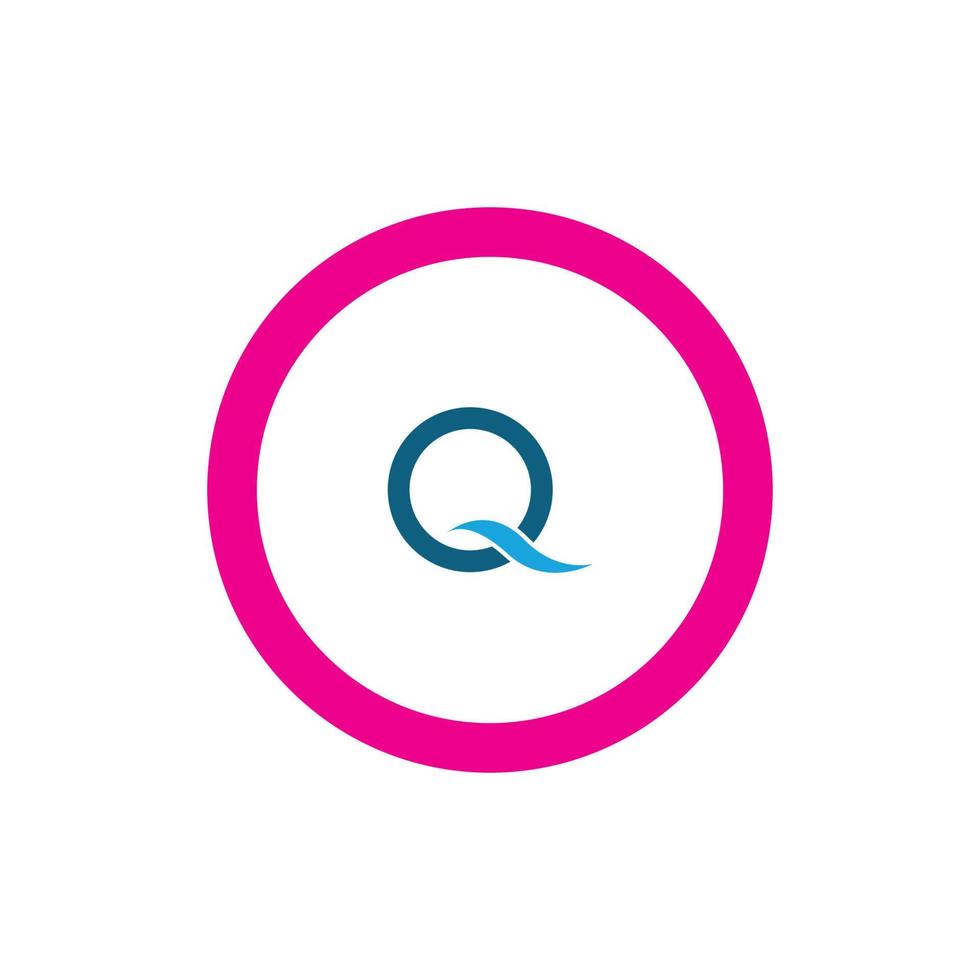 Buchstabe q Business Corporate abstrakte Einheit Vektor-Logo-Design-Vorlage vektor