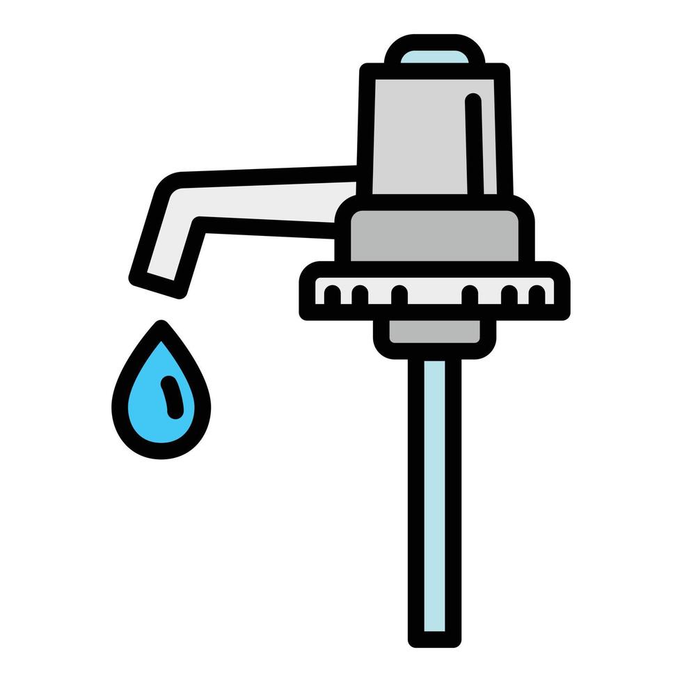 Symbol für Wasserkühlerpumpe, Umrissstil vektor