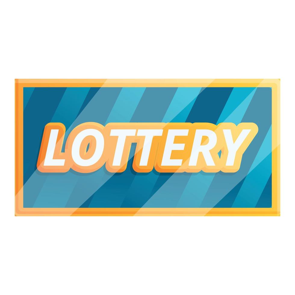 lotteri ikon, tecknad serie stil vektor