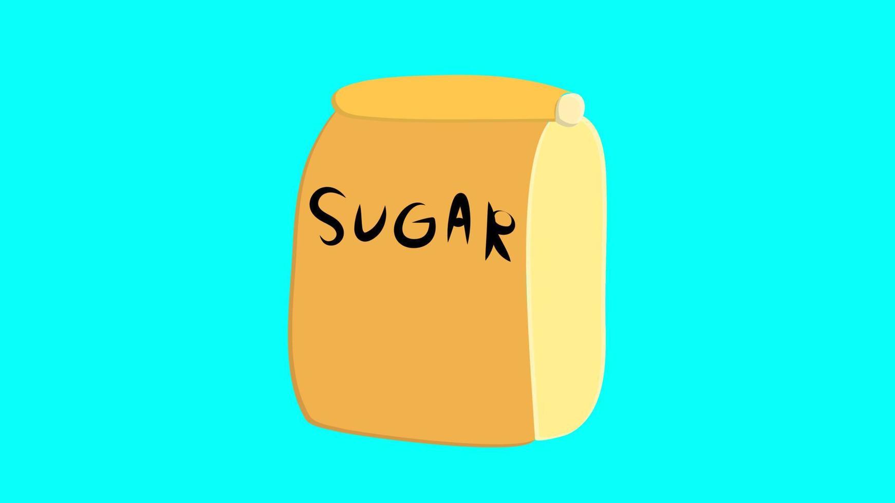 Zuckerpaket-Vektorsymbol und -illustration vektor