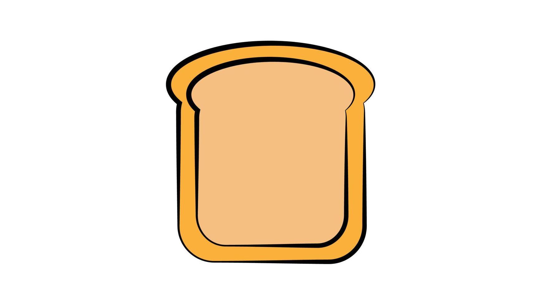 bröd rostat bröd för smörgås bit av rostad krutong. lunch, middag, frukost mellanmål. isolerat vit bakgrund. eps10 vektor illustration