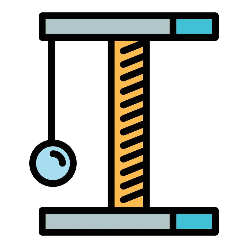 Symbol für weiches Katzenballspiel, Umrissstil vektor