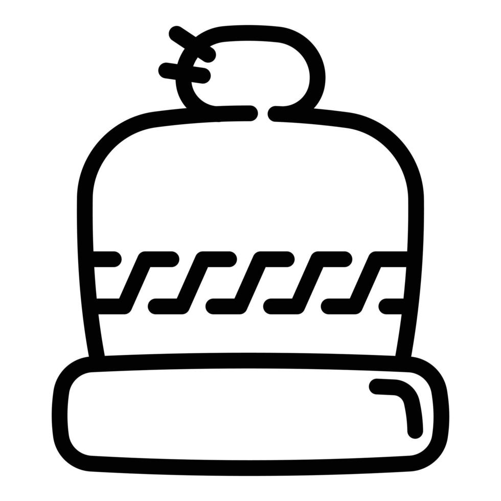 Winterhut-Symbol, Umrissstil vektor