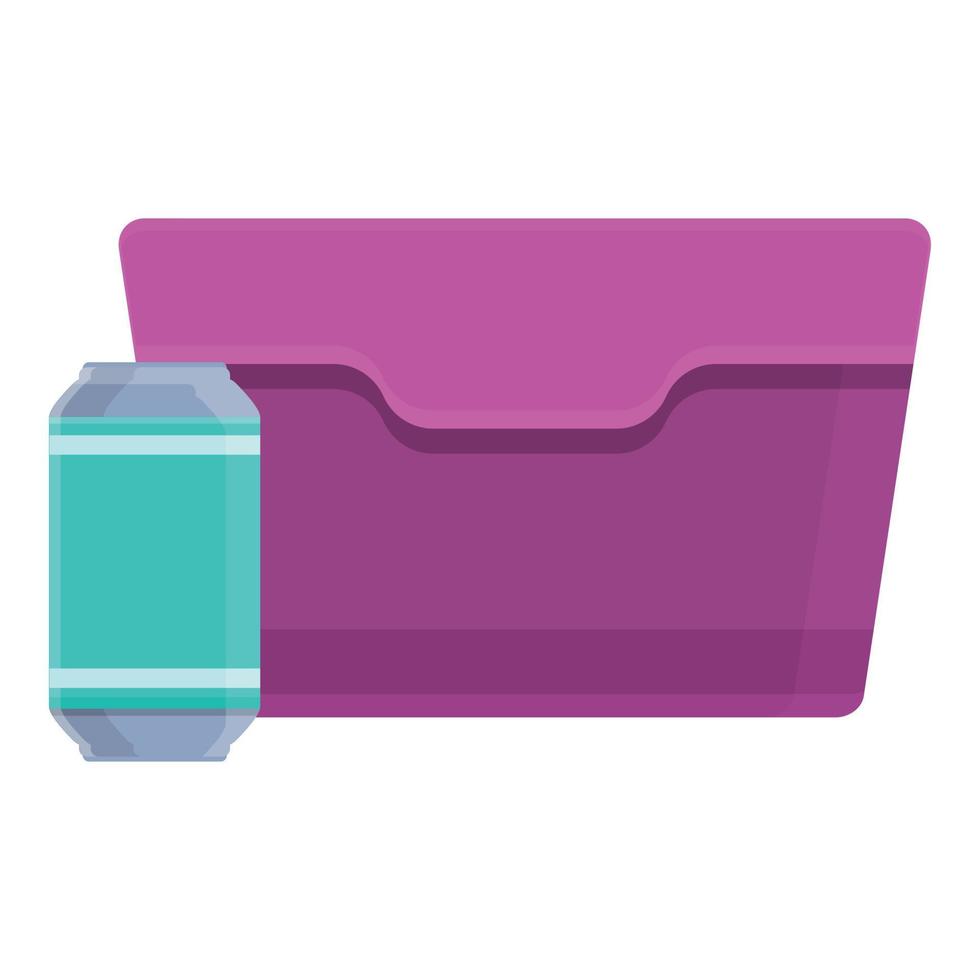 Sport-Lunchbox-Symbol, Cartoon-Stil vektor