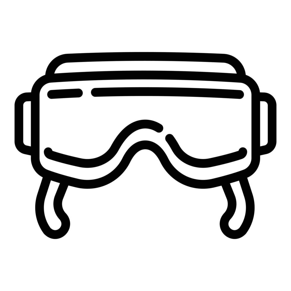 VR-Brillensymbol, Umrissstil vektor