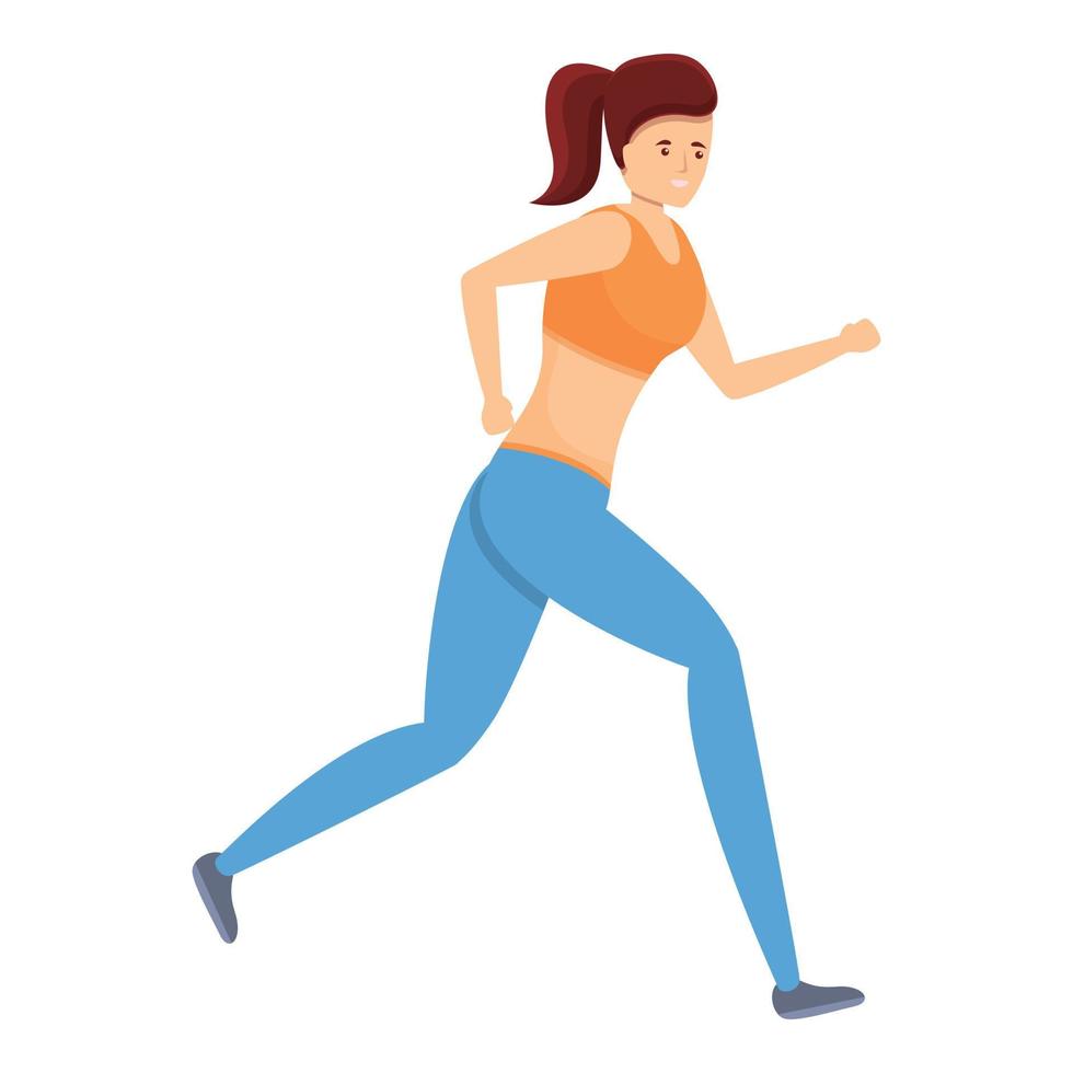 Gewohnheit Fitness Laufsymbol, Cartoon-Stil vektor
