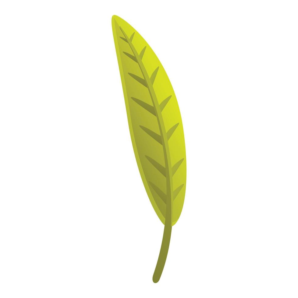 Herbst grünes Blatt-Symbol, Cartoon-Stil vektor