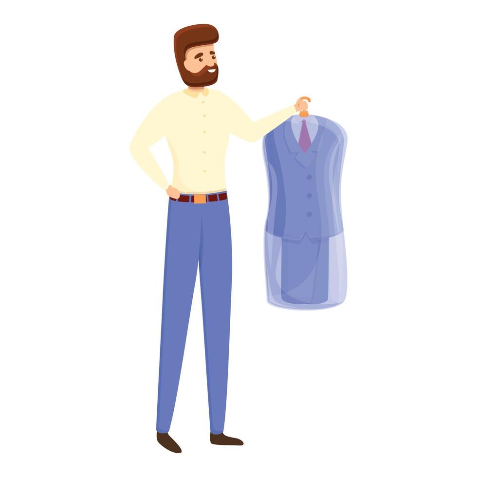 Wäsche Anzug Symbol, Cartoon-Stil vektor