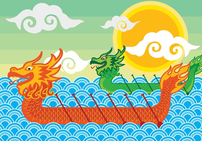 Dragon Boeat Festival Illustration vektor
