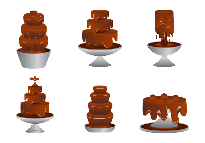 Köstliche Schokoladen-Brunnen-Vektoren vektor