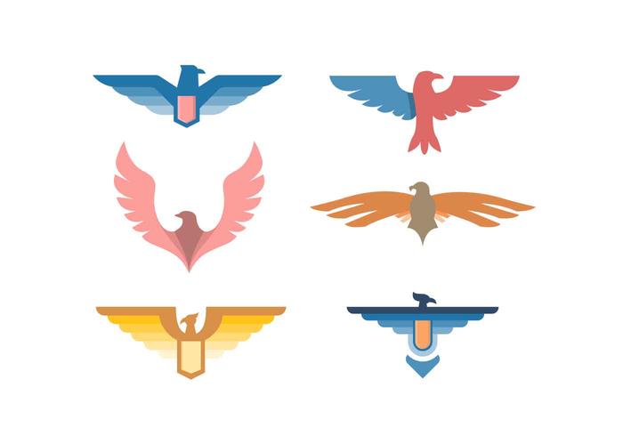 Fria eleganta Eagle emblem vektorer
