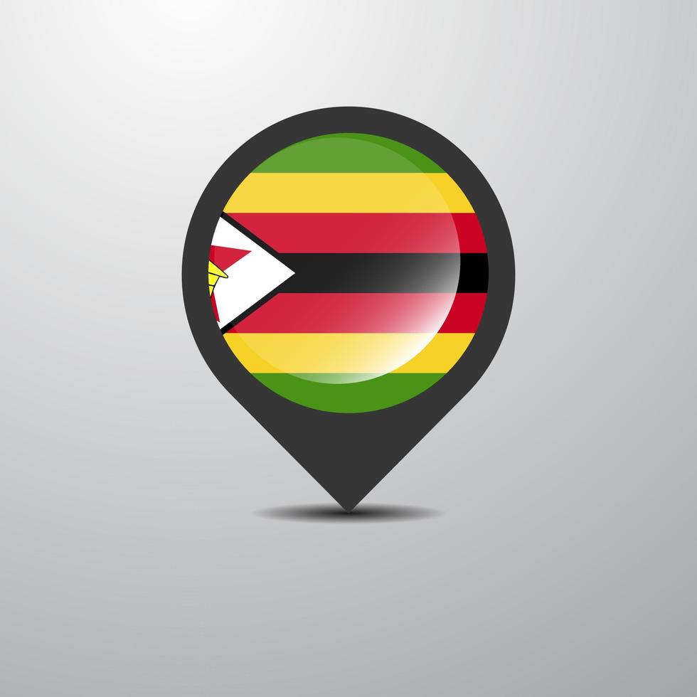 zimbabwe kartnål vektor
