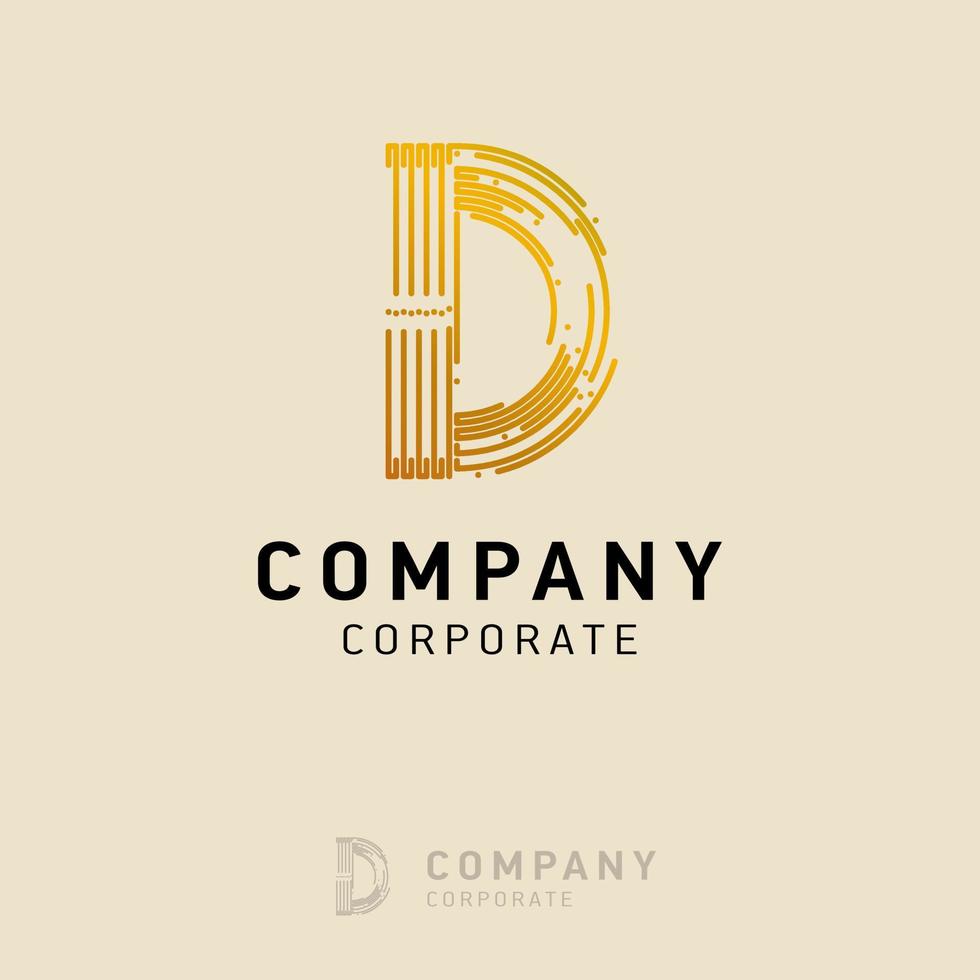 d företag logotyp design med besöker kort vektor