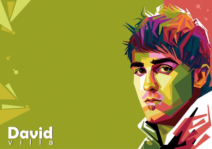 David Villa Vektor WPAP