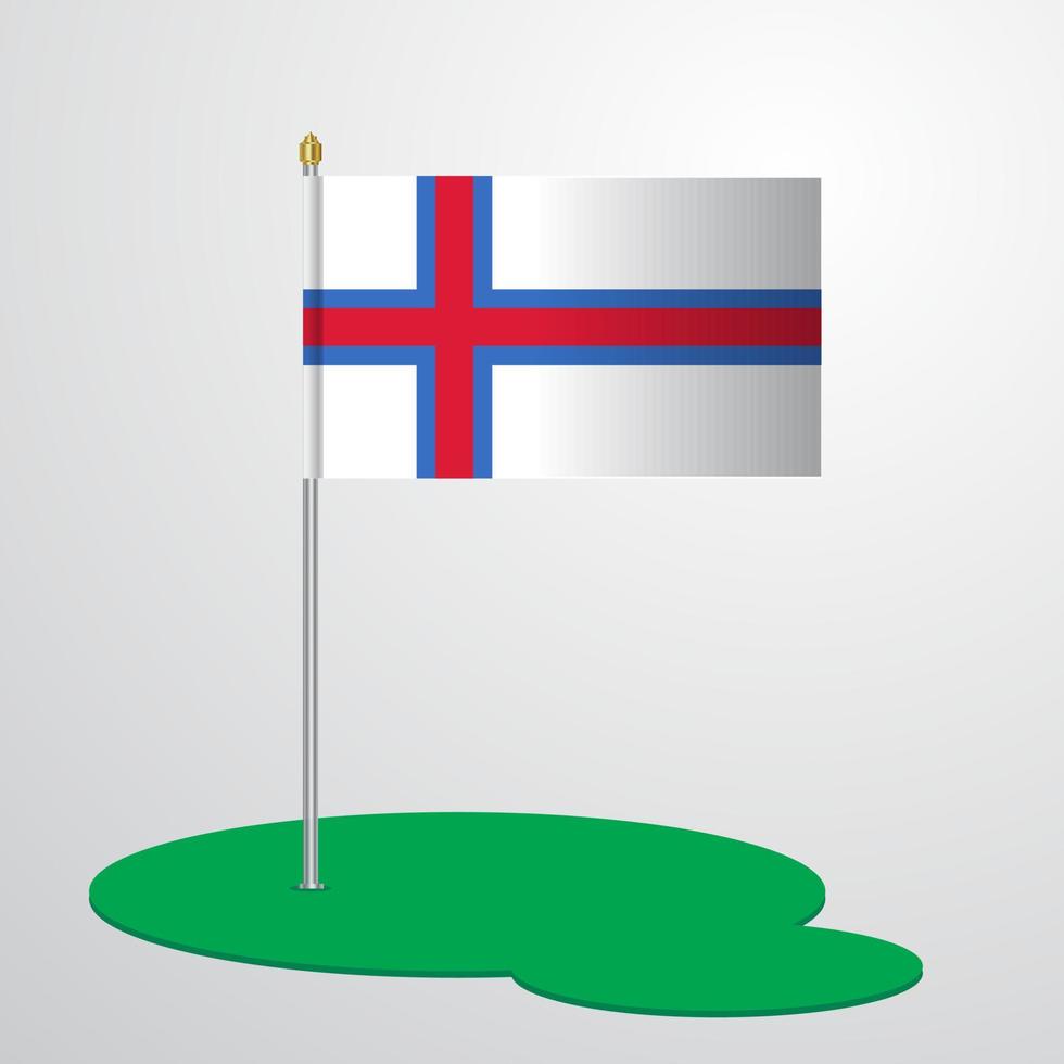 faroe öar flagga Pol vektor
