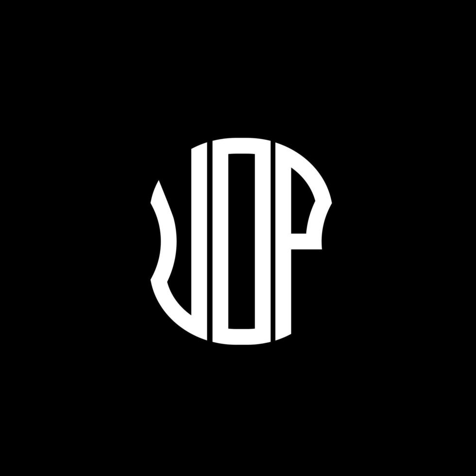 UDP-Brief-Logo abstraktes kreatives Design. udp einzigartiges Design vektor