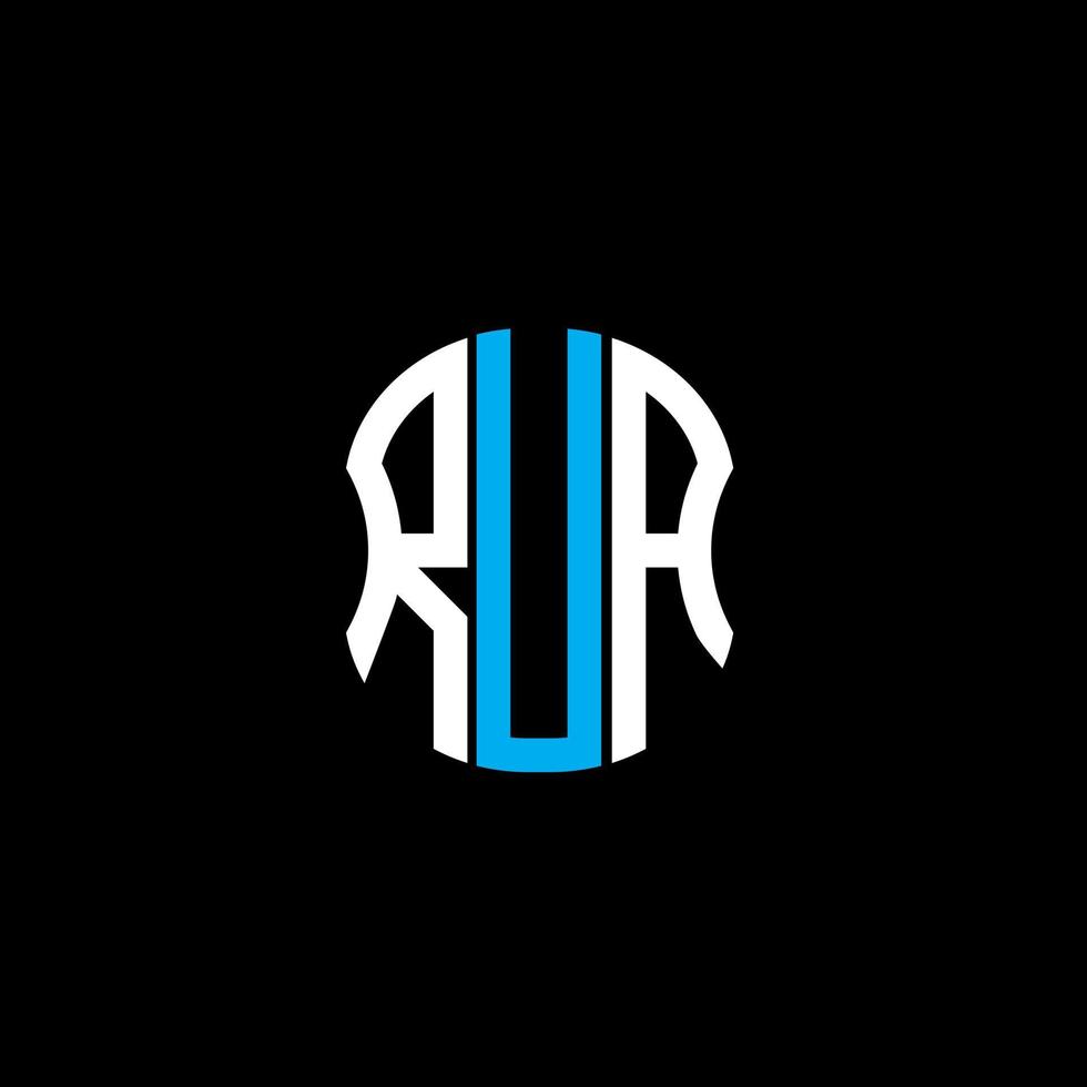 rua brief logo abstraktes kreatives design. Rua einzigartiges Design vektor