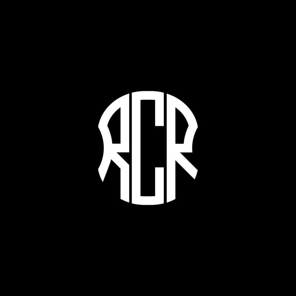 rcr brev logotyp abstrakt kreativ design. rcr unik design vektor