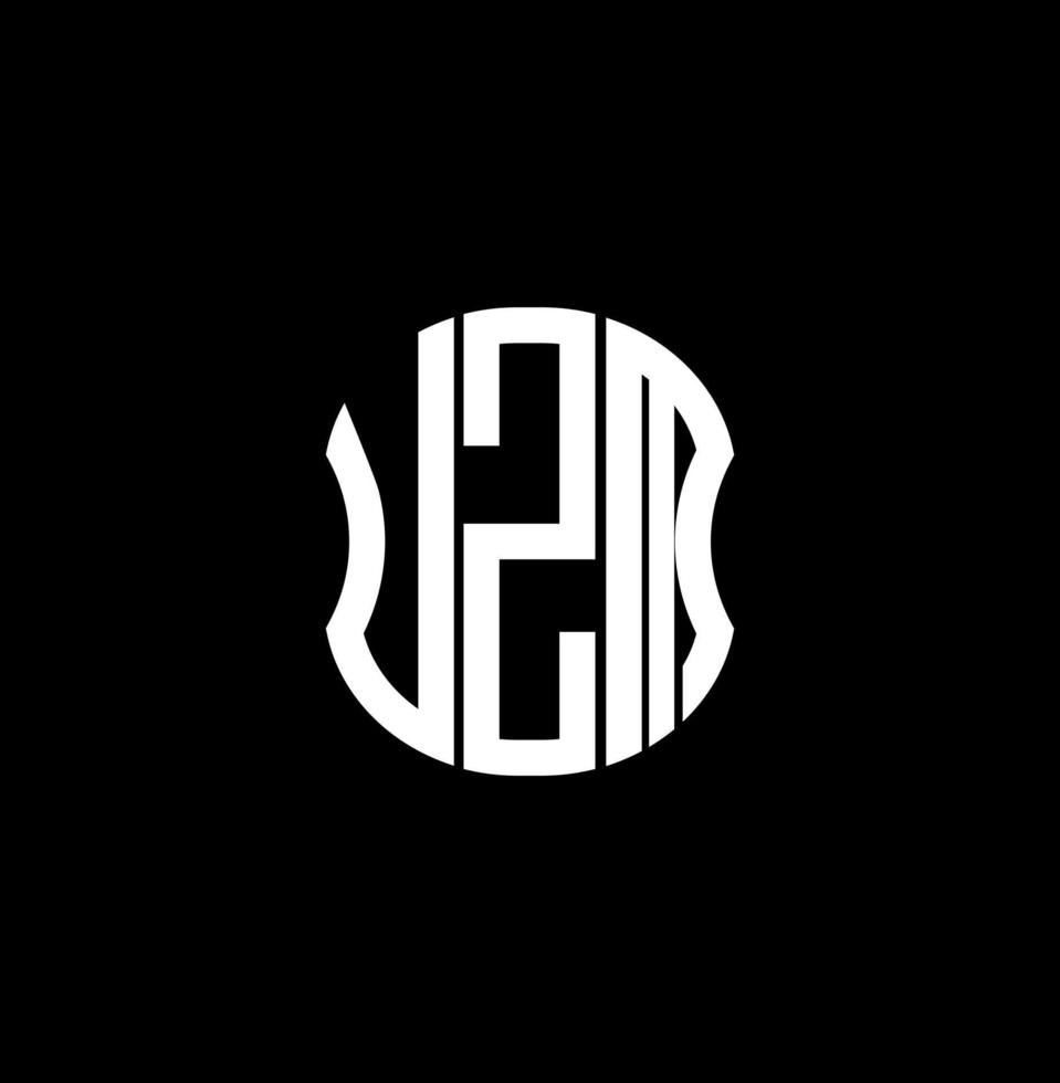 uzm Brief Logo abstraktes kreatives Design. uzm einzigartiges Design vektor