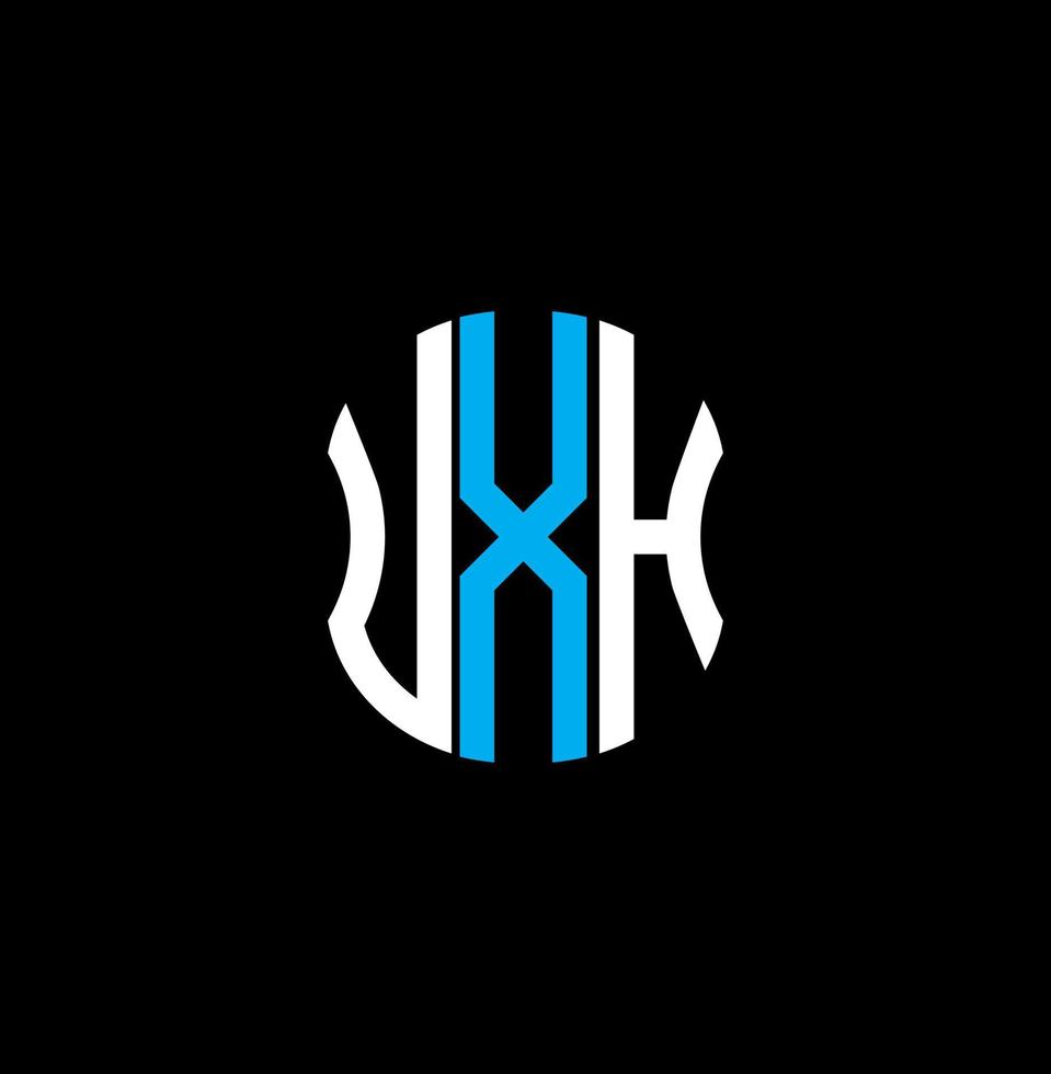 uxh brev logotyp abstrakt kreativ design. uxh unik design vektor