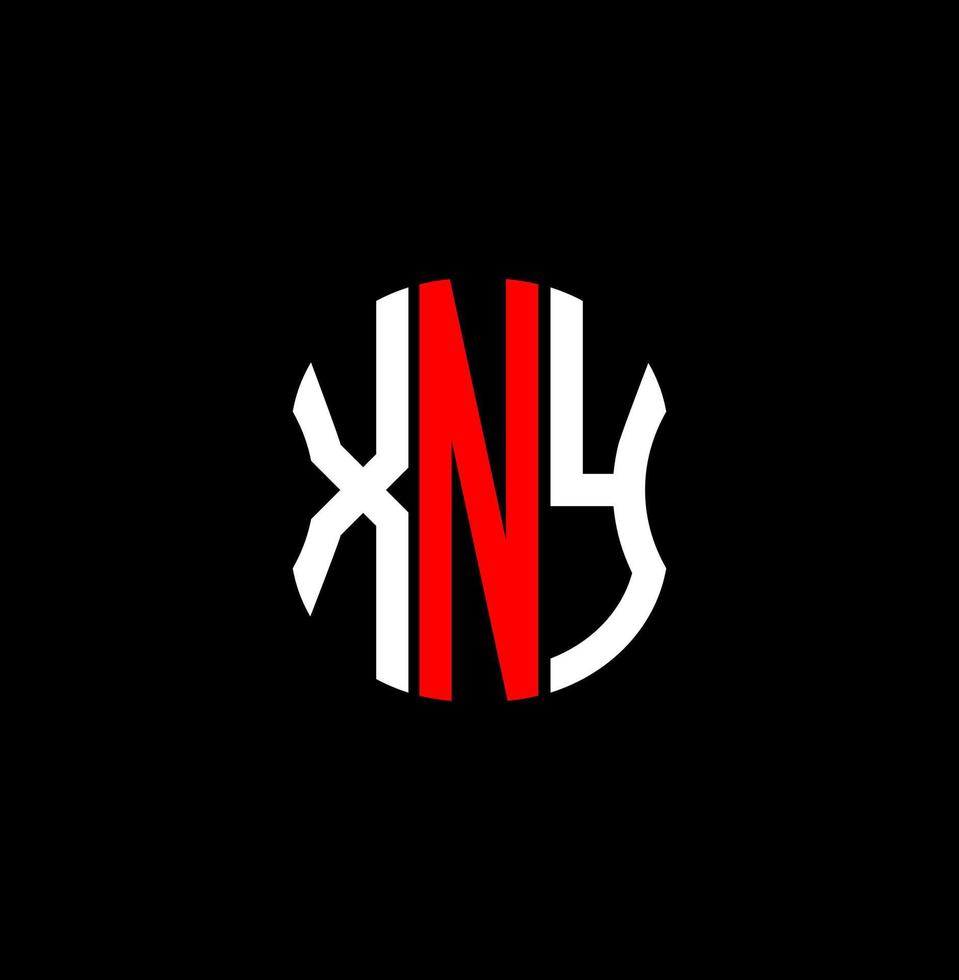 xny Brief Logo abstraktes kreatives Design. xny einzigartiges Design vektor