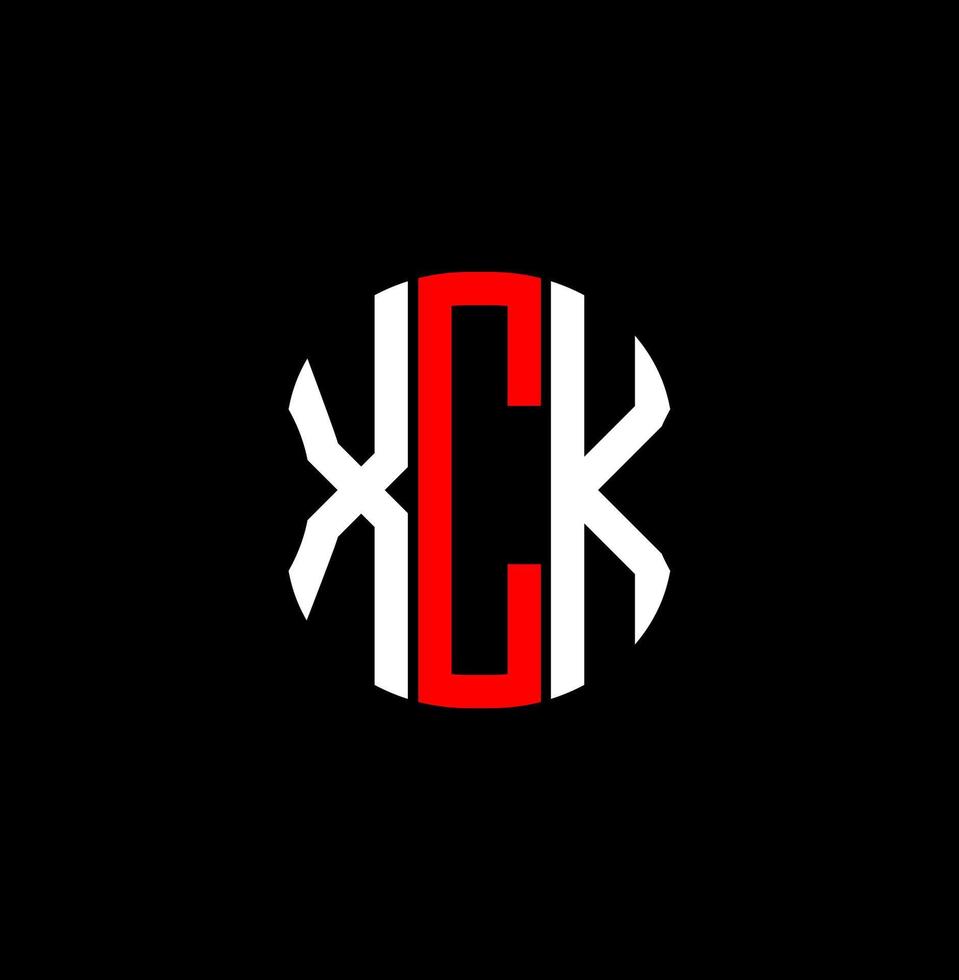 xck brev logotyp abstrakt kreativ design. xck unik design vektor