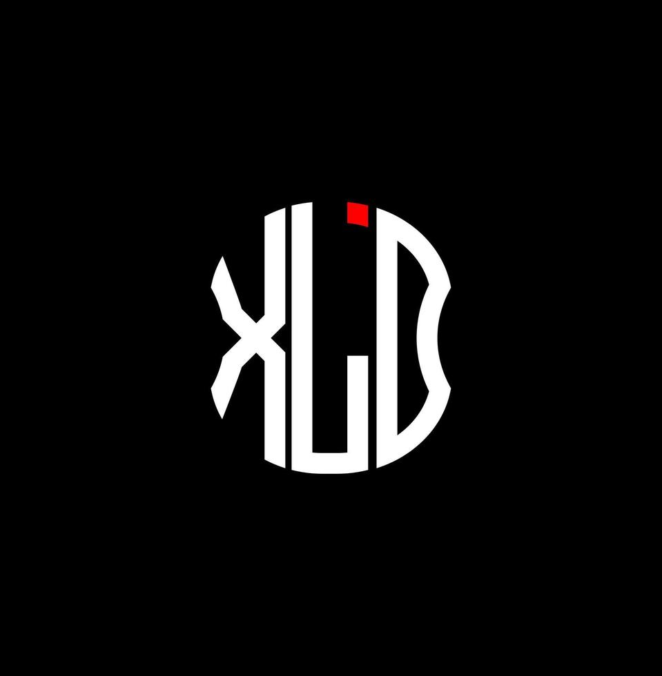 xld brev logotyp abstrakt kreativ design. xld unik design vektor