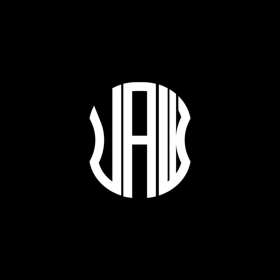 uaw brief logo abstraktes kreatives design. Einzigartiges Design vektor