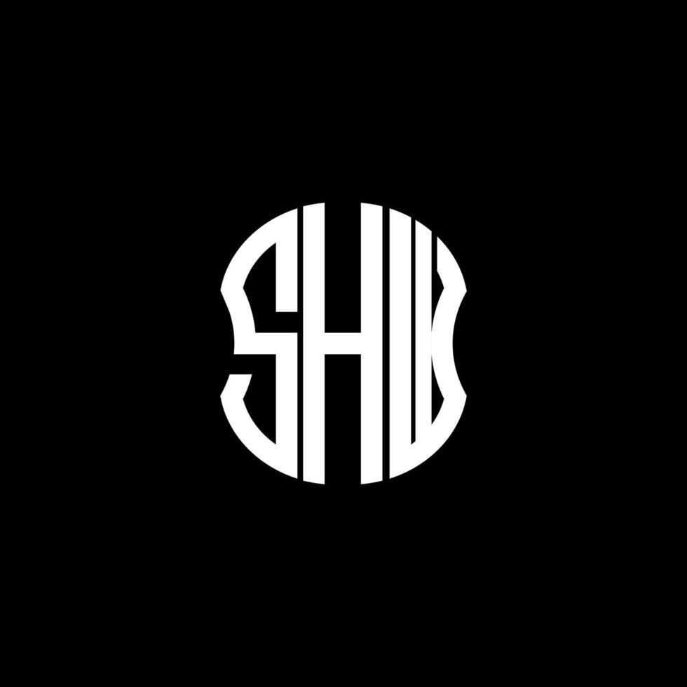 shw brev logotyp abstrakt kreativ design. shw unik design vektor