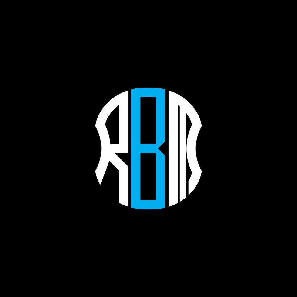rbm brev logotyp abstrakt kreativ design. rbm unik design vektor