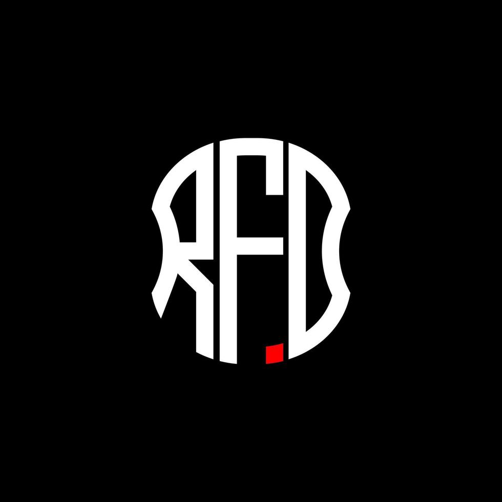 rfd brief logo abstraktes kreatives design. rfd einzigartiges Design vektor
