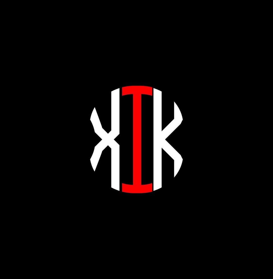 xik brev logotyp abstrakt kreativ design. xik unik design vektor