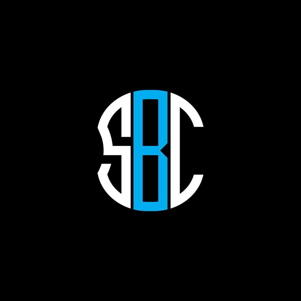 sbc brev logotyp abstrakt kreativ design. sbc unik design vektor