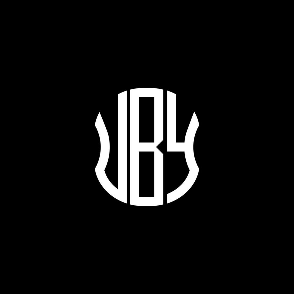 uby brev logotyp abstrakt kreativ design. uby unik design vektor