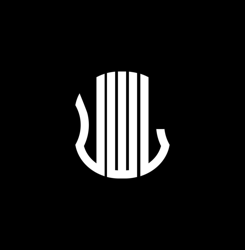 uwl brev logotyp abstrakt kreativ design. uwl unik design vektor