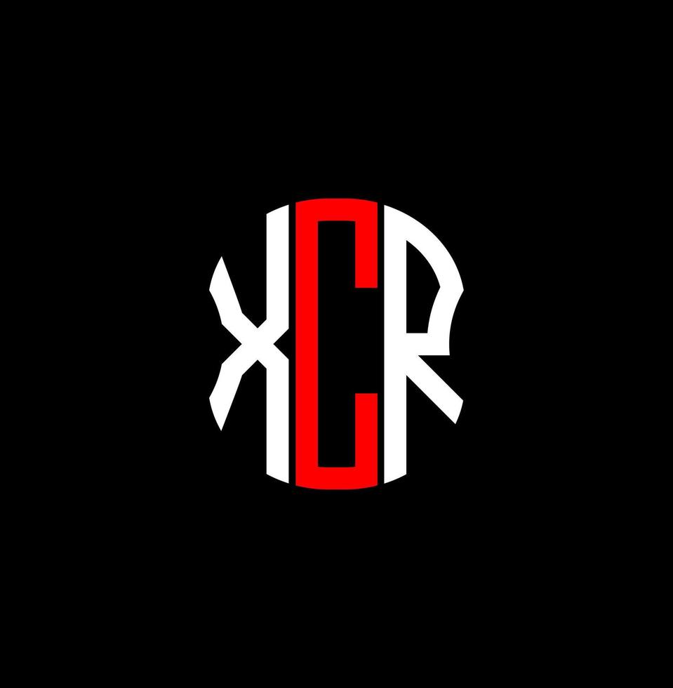 xcr Brief Logo abstraktes kreatives Design. xcr einzigartiges Design vektor