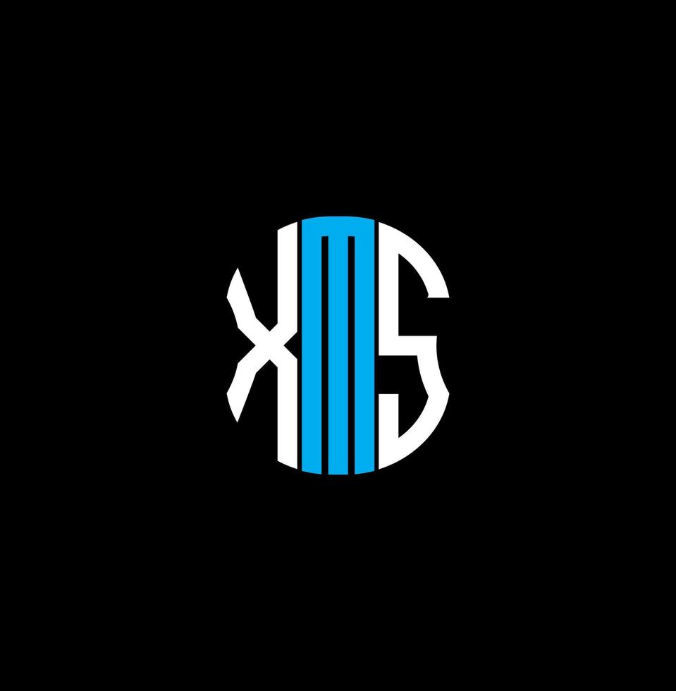 xms Brief Logo abstraktes kreatives Design. xms einzigartiges Design vektor