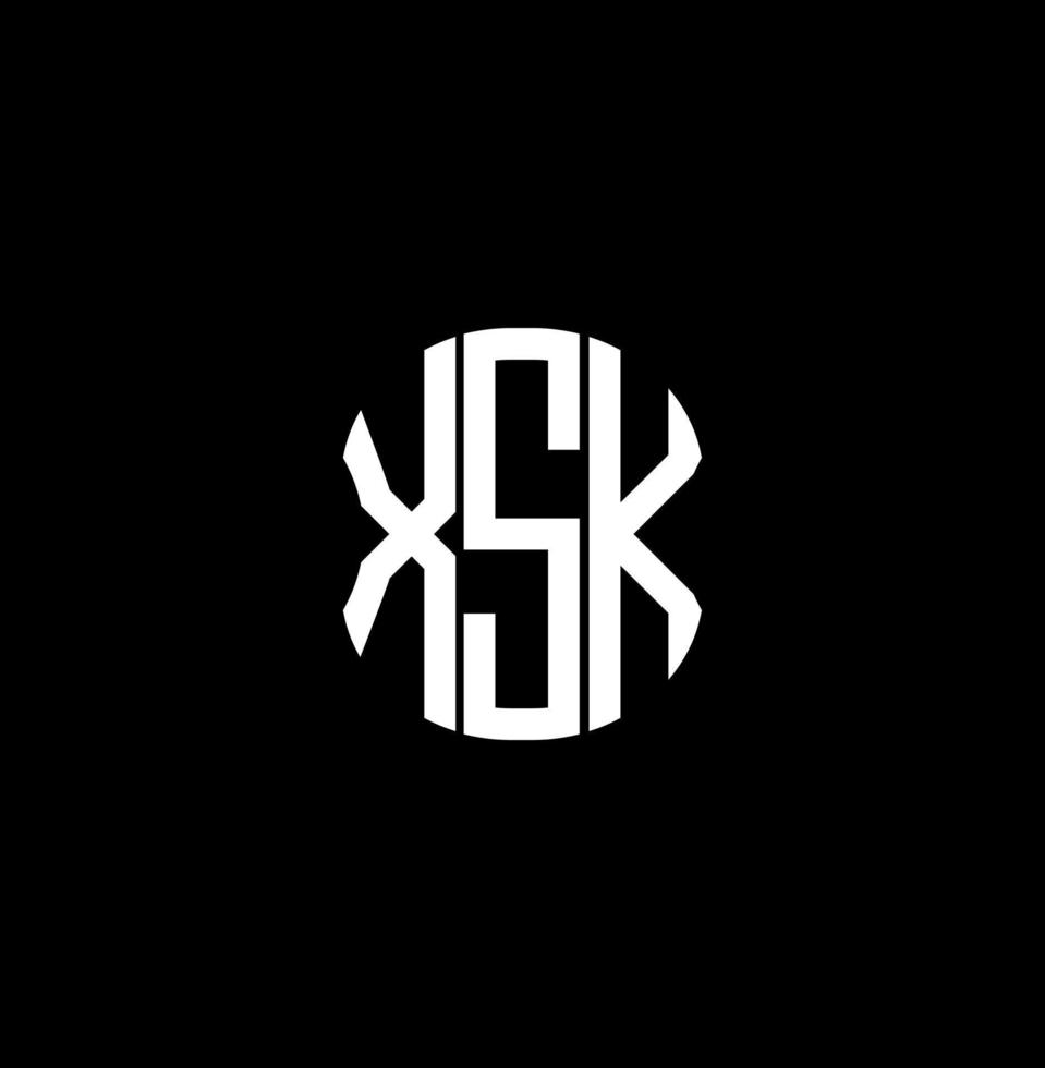 xsk Brief Logo abstraktes kreatives Design. xsk einzigartiges Design vektor