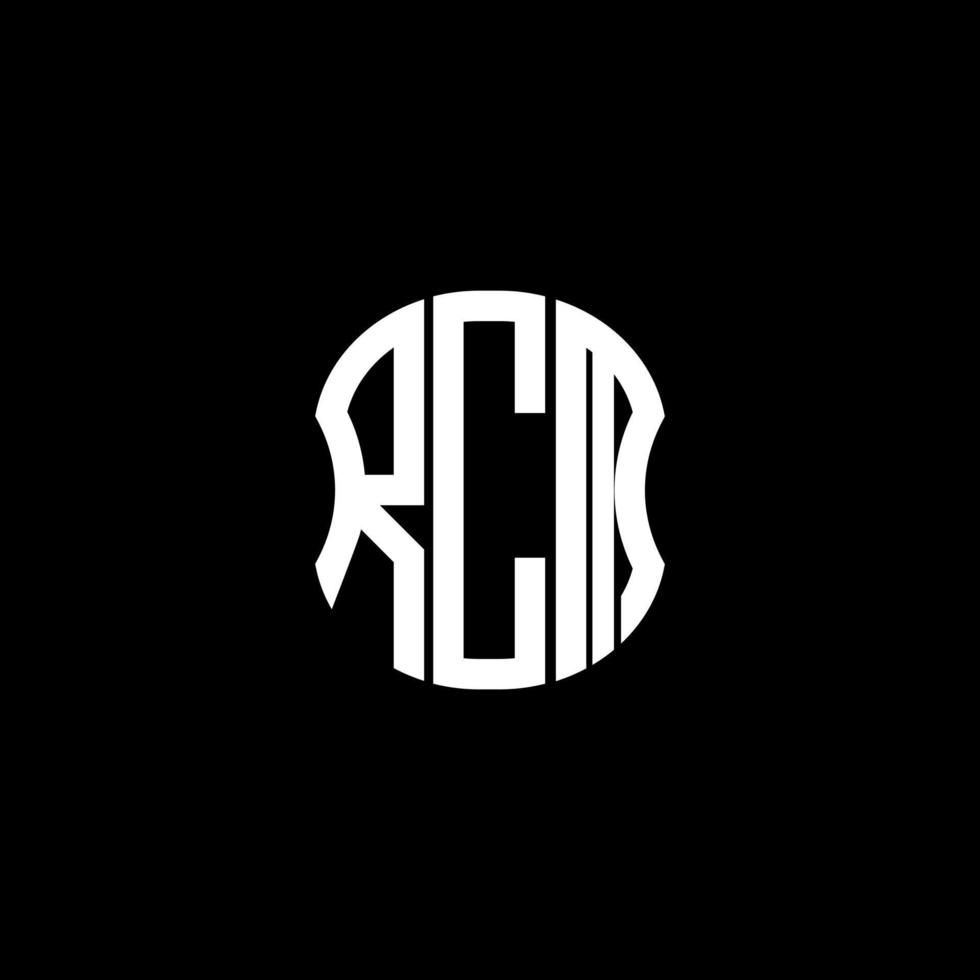 rcm brief logo abstraktes kreatives design. rcm einzigartiges Design vektor