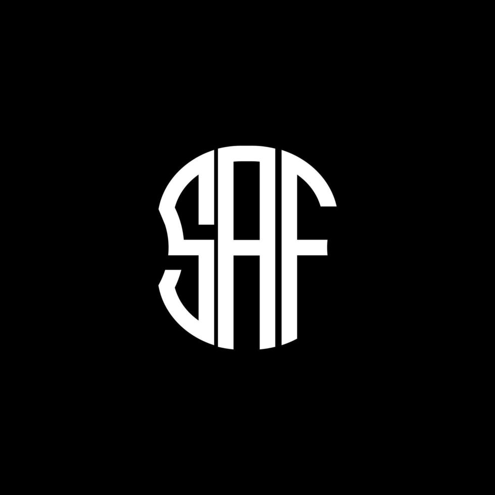 saf brev logotyp abstrakt kreativ design. saf unik design vektor